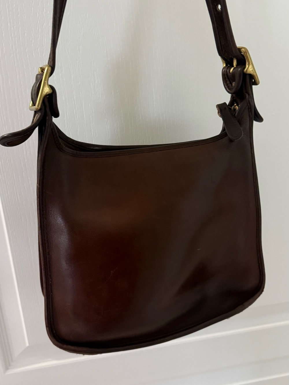 Vintage Coach #9966 Legacy Zip Shoulder Bag in Mahogany